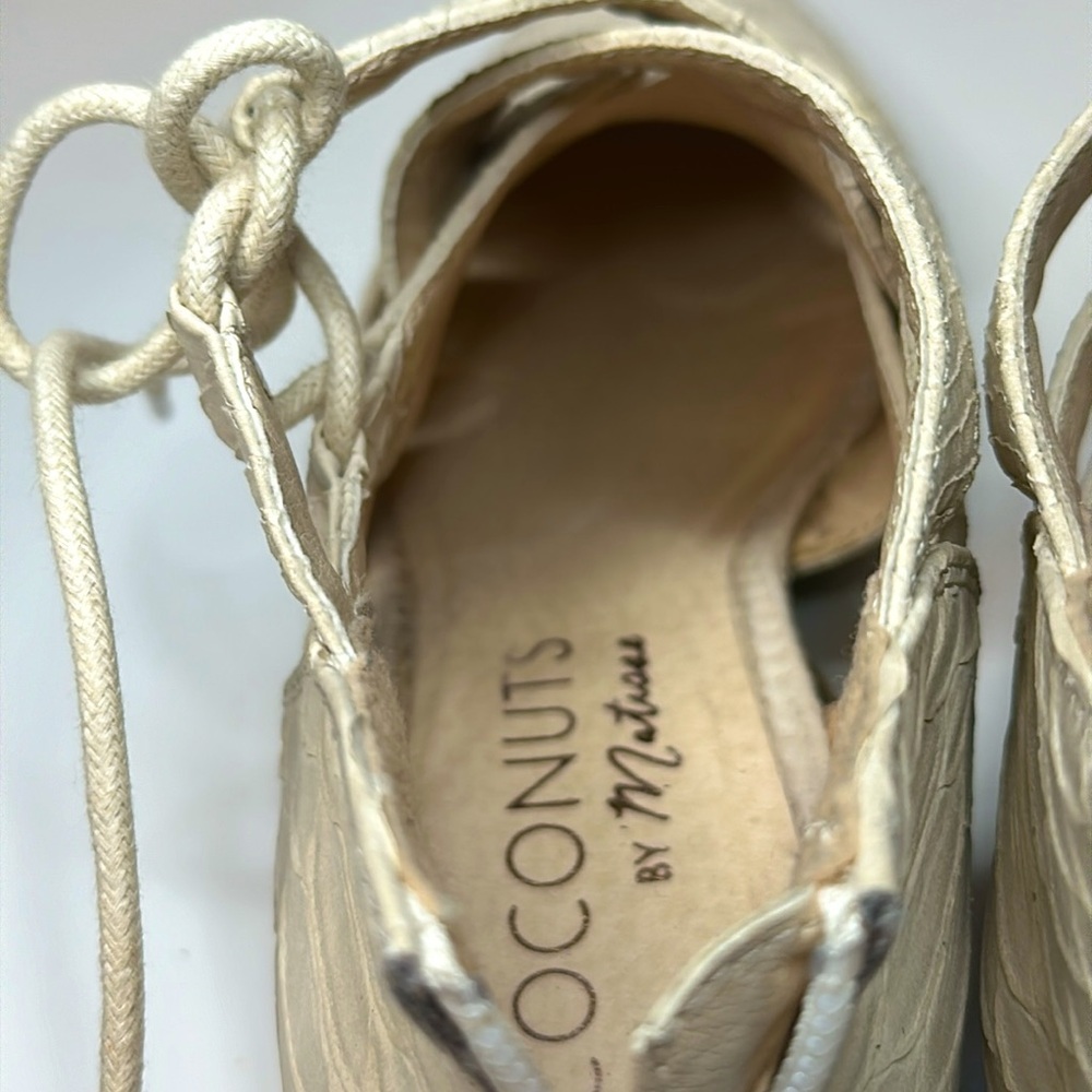 Coconuts by Matisse Lux Shootie Womens Shoes Size 9 Back Zip Side Ties Snakeskin - Picture 13 of 14